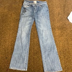 White House black market embroidered jeans